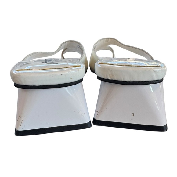 Jeffrey Campbell Teclado Sandals, White Patent, Size 6 - Picture 6 of 9